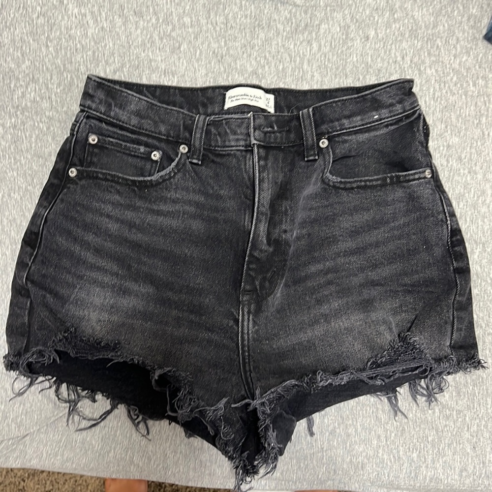 A&F High Rise Jean Shorts
